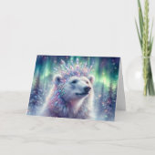 冬のマジェスティポーラーベアKJVバイブルクリスマス シーズンカード (正面)