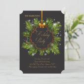 冬のマツ休日のパーティの招待状 招待状 (スタンド正面)