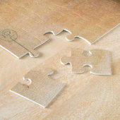 冬のマフを持つカールラーションのクリスマスの女の子 ジグソーパズル (側面)