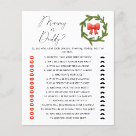 冬のママまたはパパの赤ちゃんシャワーゲーム