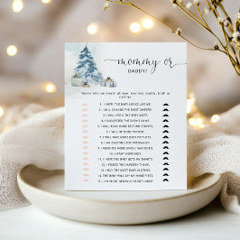 冬のママまたはパパの赤ちゃんシャワーゲーム