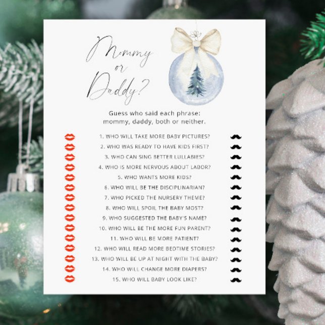 冬のママまたはパパ赤ちゃんシャワーゲーム (クリエイターアップロード済み)