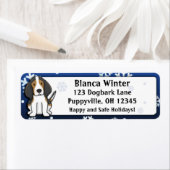 冬のマンガのトレイング・ウォーカーコンハウンド ラベル (インサイチュ)