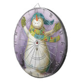 冬のミトンが付いている雪だるま ダーツボード (正面右)