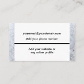 冬のミニマカッコいいモダンリストのフリーランサー白 名刺 (裏面)