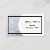 冬のミニマカッコいいモダンリストのフリーランサー白 名刺 (正面)