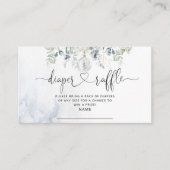 冬のミニマリストおむつラッフルチケット エンクロージャーカード (正面)