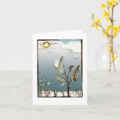 冬のムシクサ カード (黄色い花)