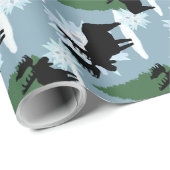 冬のムース雪の包み紙 ラッピングペーパー (ロールコーナー)