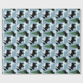 冬のムース雪の包み紙 ラッピングペーパー (フラット)