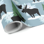冬のムース雪の包み紙 ラッピングペーパー (ロールコーナー)