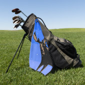 冬のムース – オリジナル野生動物アート ゴルフタオル (グリーン)