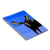 冬のムース – オリジナル野生動物アート ノートブック (右側)
