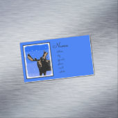 冬のムース – オリジナル野生動物アート マグネット名刺 (インサイチュ)