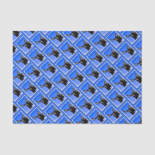 冬のムース – オリジナル野生動物アート 薄葉紙 (正面)