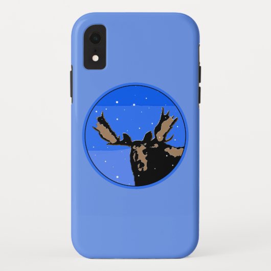冬のムース – オリジナル野生動物アート Case-Mate iPhoneケース (裏面)