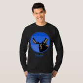 冬のムース – オリジナル野生動物アート Tシャツ (正面フル)