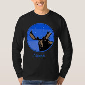 冬のムース – オリジナル野生動物アート Tシャツ (正面)