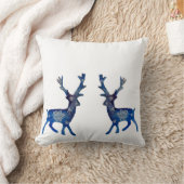 冬のムードトナカイ曼荼羅雪枕 クッション (ブランケット)