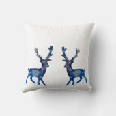 冬のムードトナカイ曼荼羅雪枕 クッション (裏面)