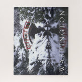 冬のムーンブリッジ&池 |ワシントン州シアトル ジグソーパズル (縦)