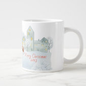 冬のメリークリスマスアイススケートで滑る鹿 ジャンボコーヒーマグカップ (右)