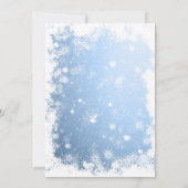 冬のメリークリスマスウォーター色ベビーシャワーママ –  招待状 (裏面)