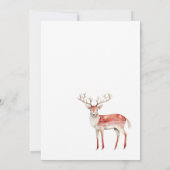 冬のメリークリスマスウォーター色ベビーシャワーママ –  招待状 (裏面)