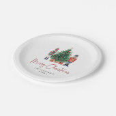 冬のメリークリスマス ペーパープレート (アングル)