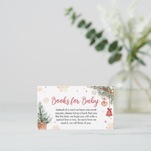 冬のメリー小さなクリスマスのベビー エンクロージャーカード (スタンド正面)