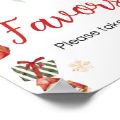 冬のメリー小さなクリスマスの赤ちゃんシャワーの好意 ポスター (角)