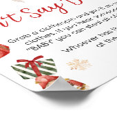 冬のメリー小さなクリスマスベビー ポスター (角)