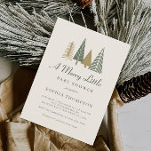 冬のメリー小さな赤ちゃんシャワー 招待状