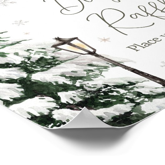 冬のメリー小さな赤ちゃん服おむつラッフル ポスター (角)