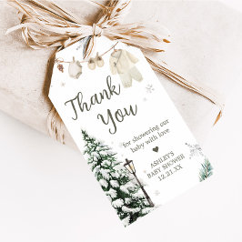 冬のメリー小さな赤ちゃん服のメッセージカード ギフトタグ