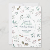 冬のメリー森のクリスマスフォト シーズンカード (裏面)
