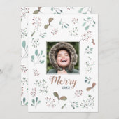 冬のメリー森のクリスマスフォト シーズンカード (正面/裏面)