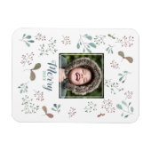 冬のメリー森のクリスマスフォト マグネット (横)