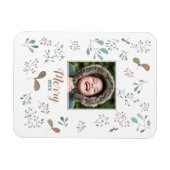 冬のメリー森のクリスマスフォト マグネット (横)