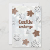 冬のモダンなクッキー交換パーティー 招待状 (裏面)