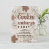 冬のモダンクッキー交換パーティー 招待状 (スタンド正面)