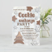冬のモダンクッキー交換パーティー 招待状 (スタンド正面)