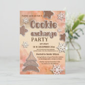 冬のモダンクッキー交換パーティー 招待状 (スタンド正面)