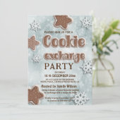 冬のモダンクッキー交換パーティー 招待状 (スタンド正面)