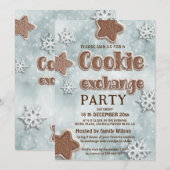 冬のモダンクッキー交換パーティー 招待状 (正面/裏面)