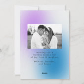 冬のモダングラデーション青と紫2の写真 シーズンカード (裏面)