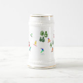 冬のモダンスノーボーダー ビールジョッキ (中央)