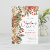 冬のモダンビジ企業のネスのクリスマスパーティー 招待状 (スタンド正面)