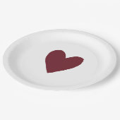 冬のモダンフェスティバルブルゴーニュ赤ベビーシャワー ペーパープレート (アングル)