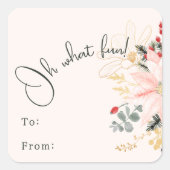 冬のモダンフローラああ何のおもしろいから スクエアシール (正面)